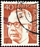 Germany 1970 President Gustav Heinemann (Basic Series) 40 Brown & ORG Scott 1032 A312. Subida por SONYSAR